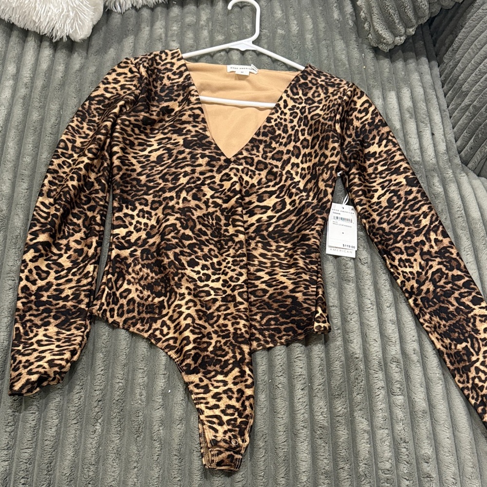 Good American Leopard Print Bodysuit